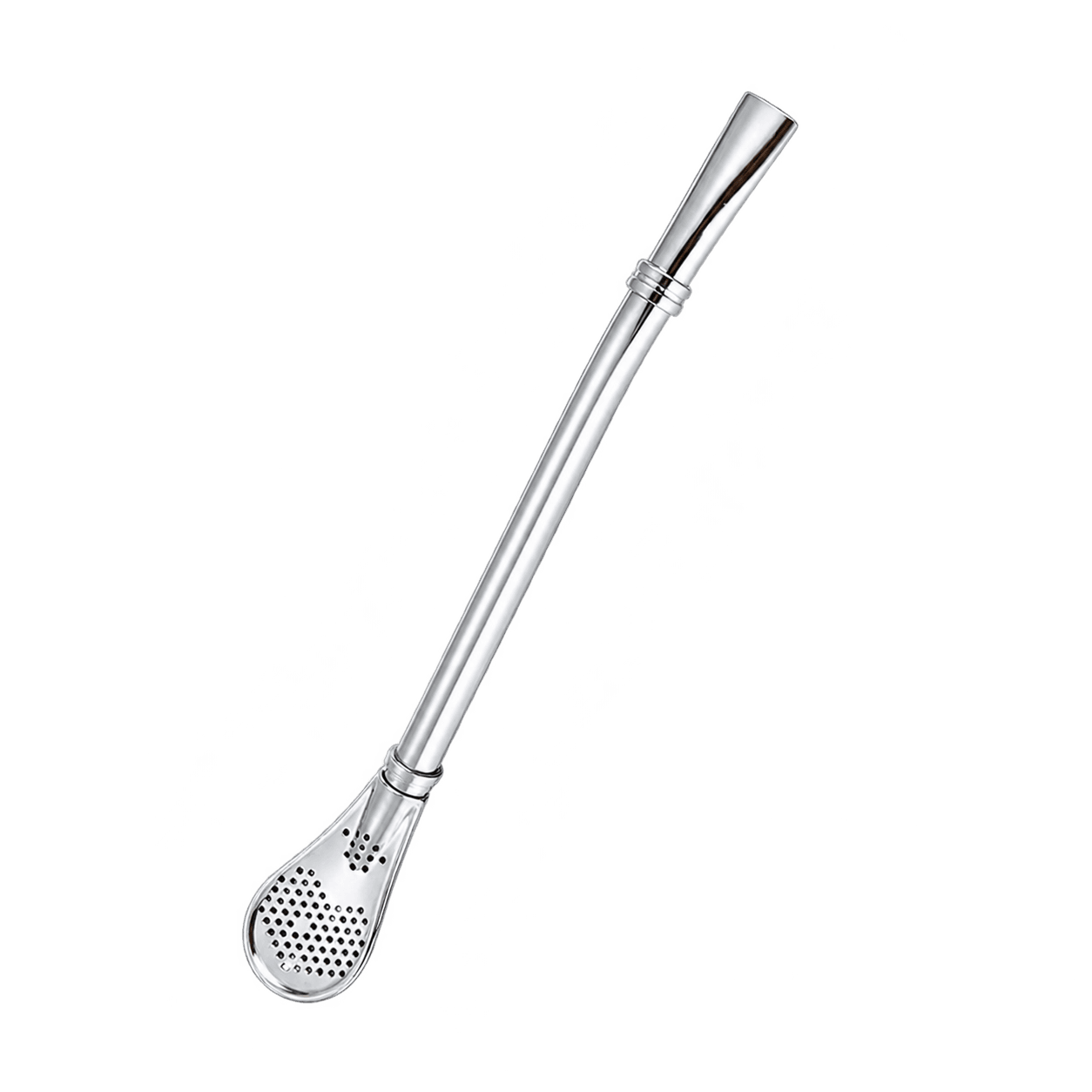 Detailed Silver Bombilla Straw Yerba Mate Bombilla