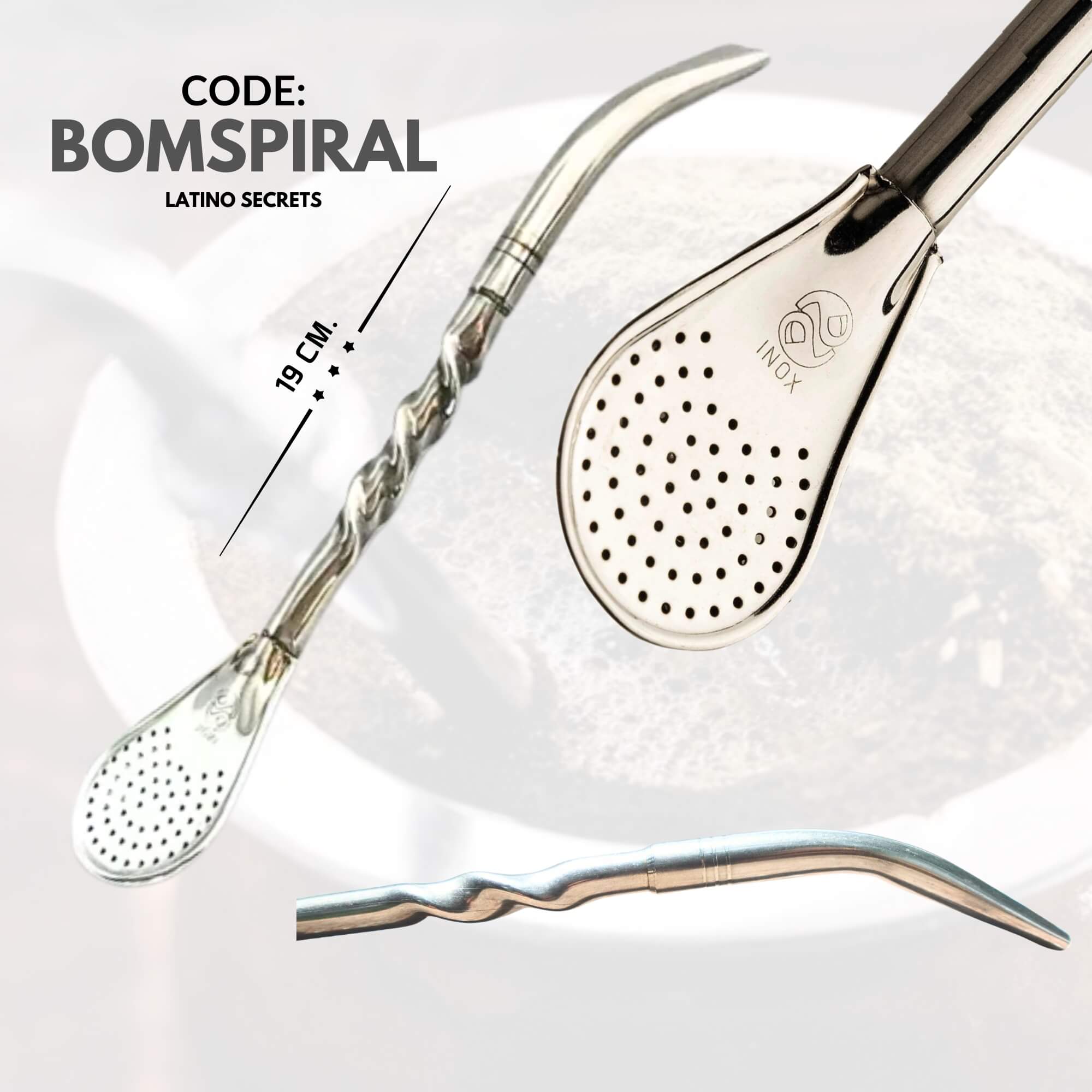 Variant BOM2GR 20260629 151341 0002 หลอดชามาเตพรีเมียม Bombilla - Pico de Loro Spiral - Image 2